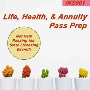 All States: Life Health & Annuity Insurance Pre-licensing Cram Course and Flash Cards Pass Prep ( 	INS001)