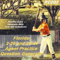Florida 2-20 and 20-44 Agent Practice Question Generator (PE003)