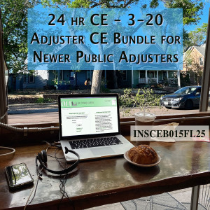   24 hr CE - 3-20 Adjuster CE Bundle for Newer Public Adjusters (INSCEB015FL25)