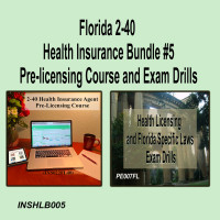  40 hr Health Insurance Pre-licensing course and Exam Drills Bundle #5