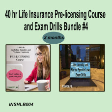 30 hr Life Insurance Pre-licensing course and Exam Drills Bundle #4