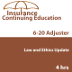 4-hour Law & Ethics Update 6-20 All-Lines Adjusters (5-620) CE Course 