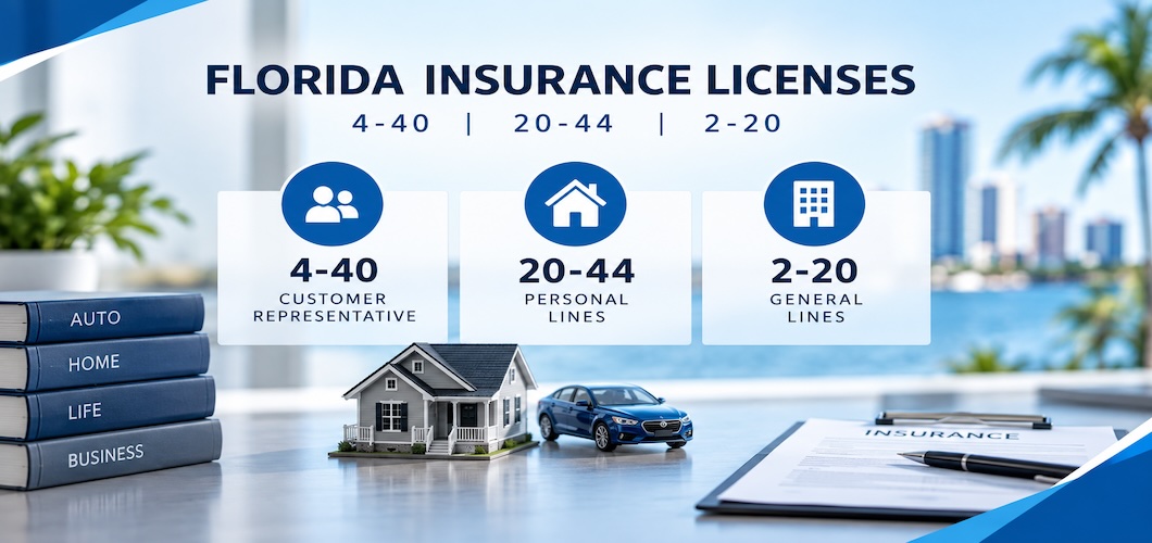 Florida 4-40 vs. 20-44 vs. 2-20 Insurance Licenses: What's the Difference?