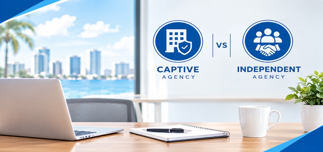 Captive vs. Independent Insurance Agencies: Which Path Should a Newly Licensed Florida 2-20 or 2-15 Agent Choose?
