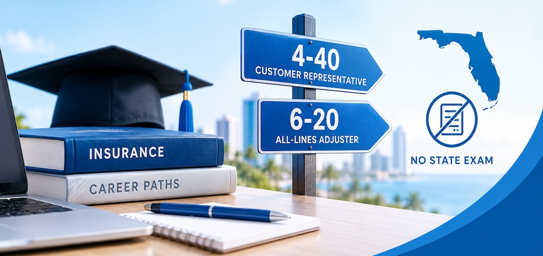 Florida Insurance Careers Without a State Exam: 4-40 & 6-20 Paths