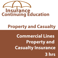 3 hr CO Property and Casualty CE- Commercial Lines Property and Casualty Insurance CE 3 hr CO Property and Casualty CE- Commercial Lines Property and Casualty Insurance CE