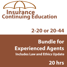 20 hr CE Bundle for Experienced 2-20 or 20-44 Agents