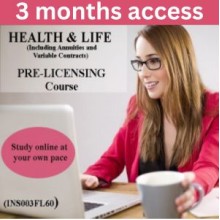 60 hr 2-15 Health and Life Insurance Pre-Licensing course (including Annuities and Variable Contracts) - 3 Month enrollment - INS003FL60