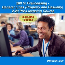 200 hr - General Lines (Property and Casualty) 2-20 Prelicensing Course